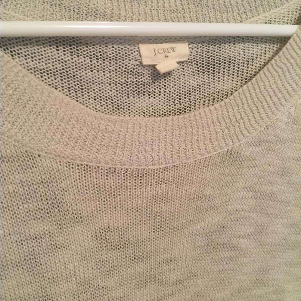 J Crew Neon Yellow and Light Gray Sweater - Picture 2 of 4